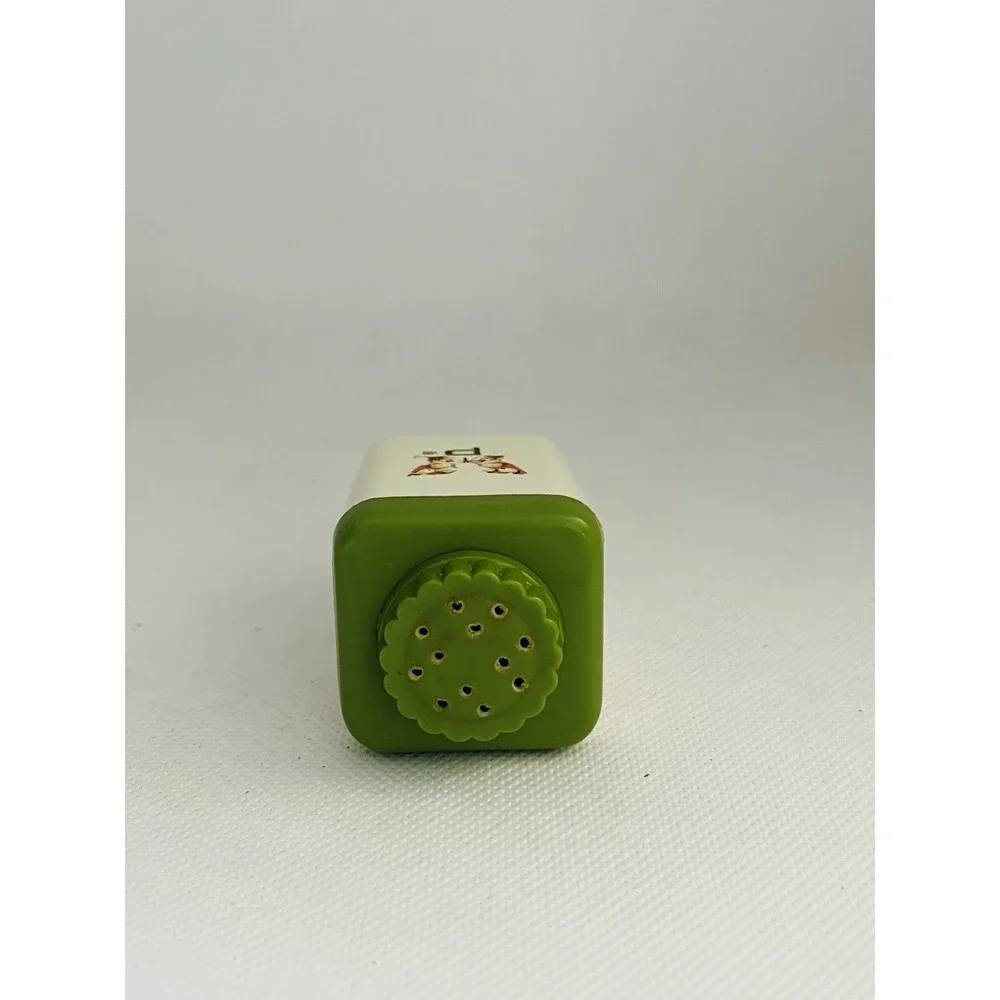 Vintage Lustro Ware Butterfly Green Lid Pepper Shaker Small USA 2.25